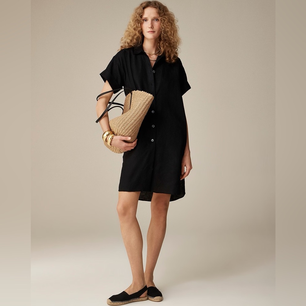 J.Crew Capitaine shirtdress in linen BY784